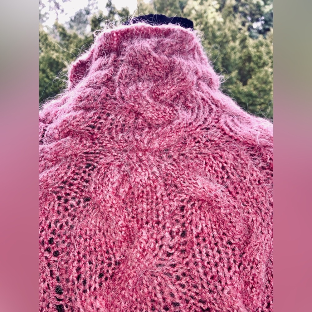 Aerika Cable Knit Pullover Shawl. - image 8